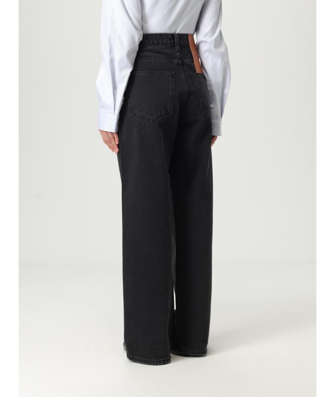 JACQUEMUS Черные хлопковые прямые джинсы, фото 4