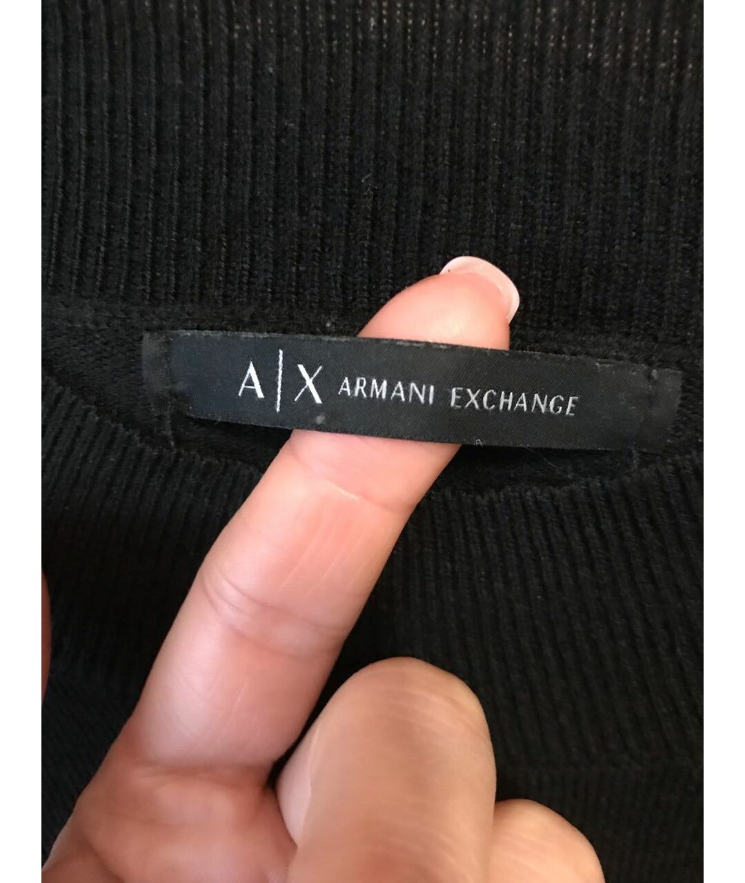 ARMANI EXCHANGE Черный полиамидовый джемпер / свитер, фото 3