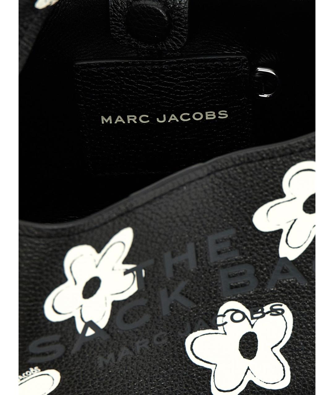 MARC JACOBS Черная кожаная сумка с короткими ручками, фото 4