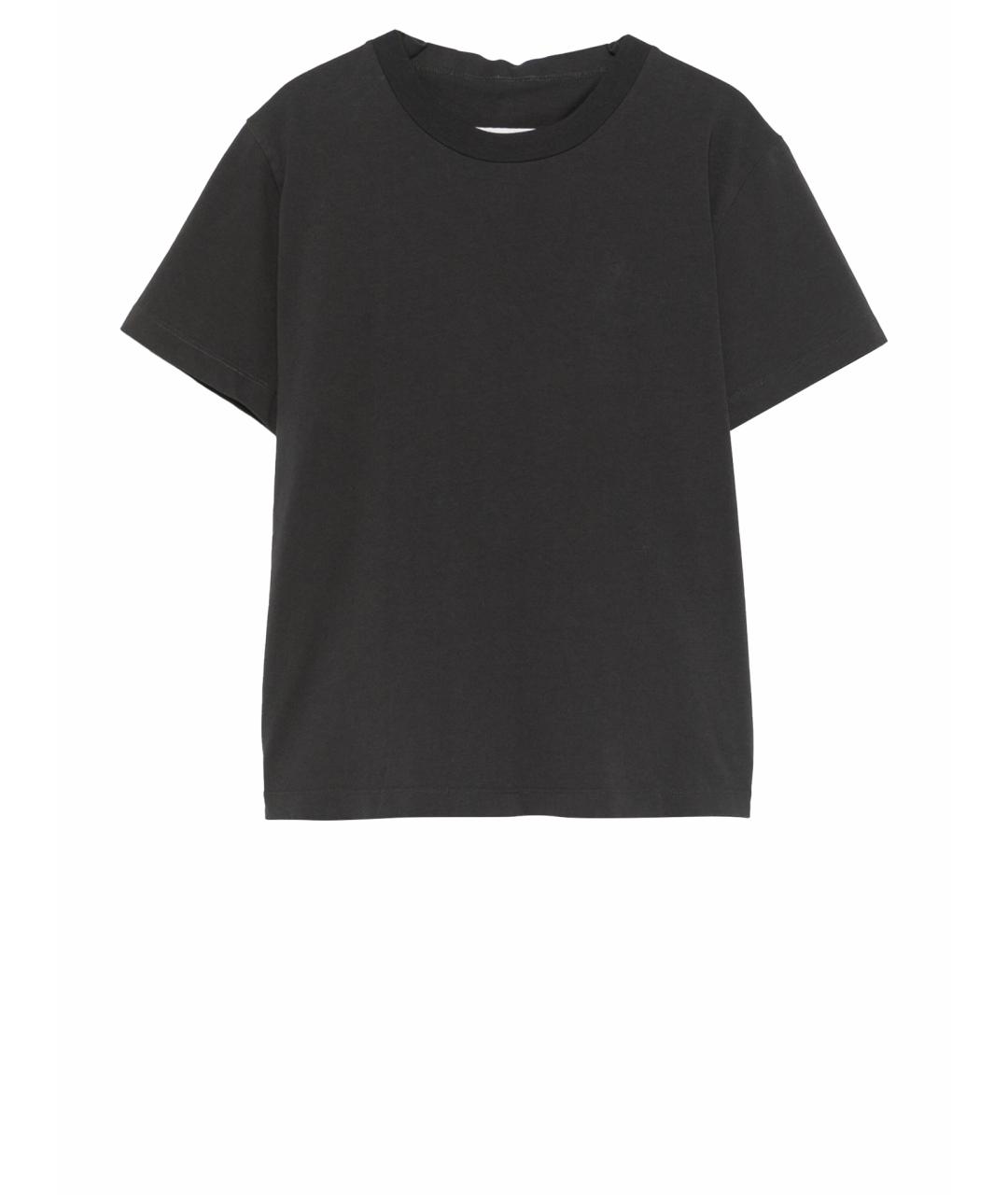 MM6 MAISON MARGIELA Черная хлопковая футболка, фото 1