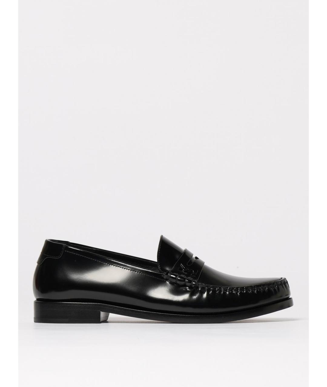 SAINT LAURENT Черные кожаные лоферы, фото 5