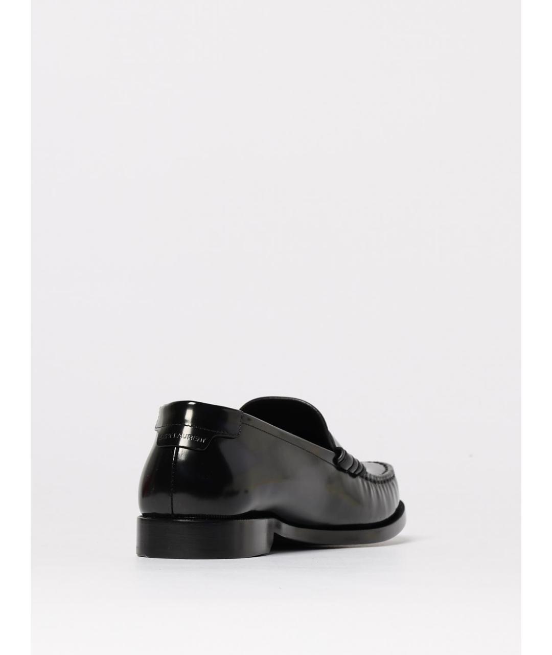 SAINT LAURENT Черные кожаные лоферы, фото 3