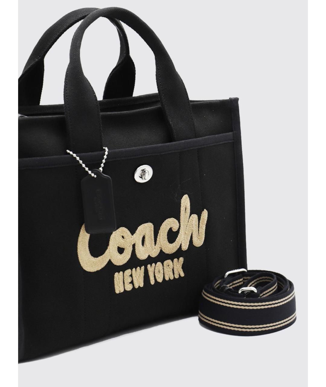 COACH Черная сумка тоут, фото 3
