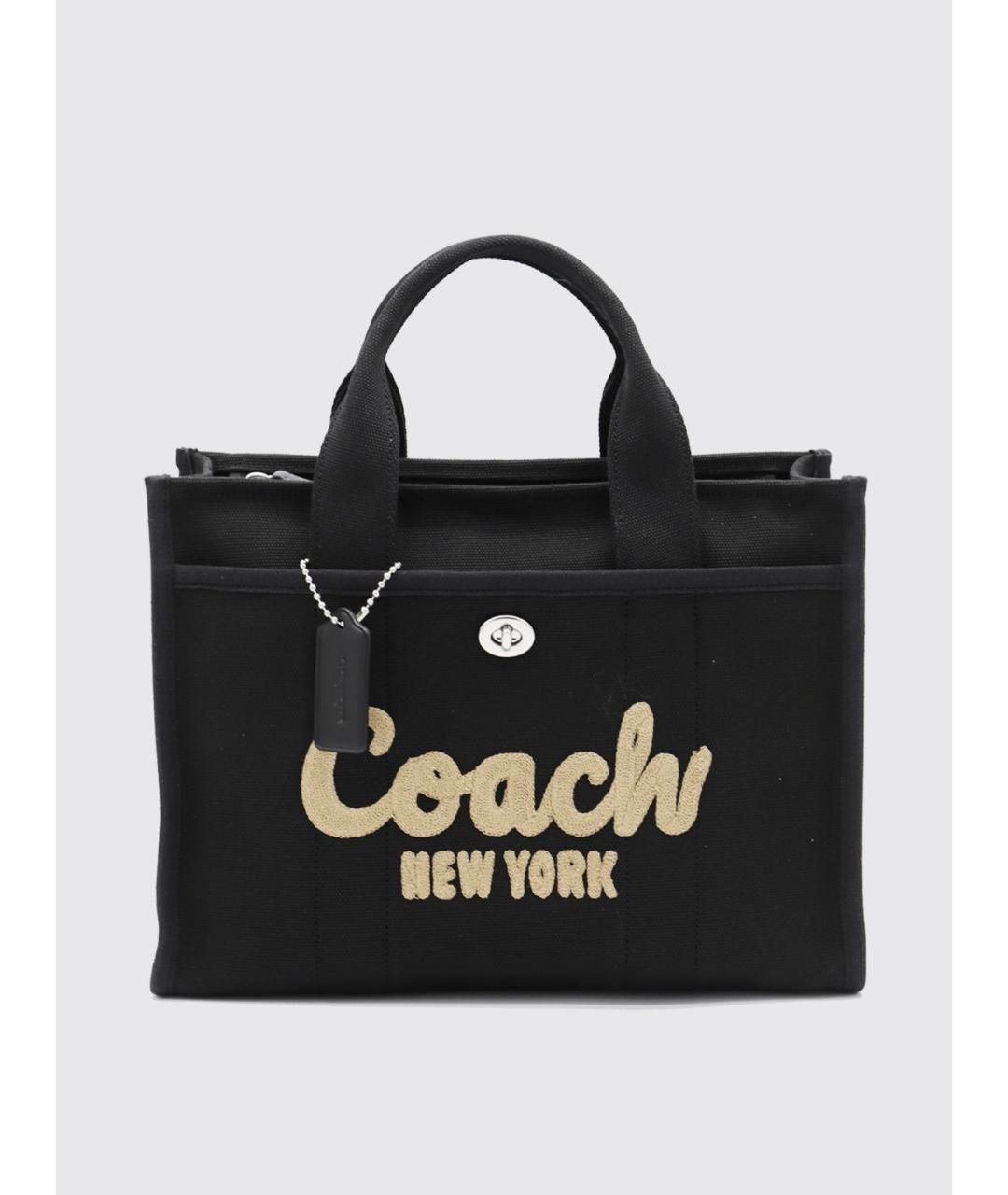 COACH Черная сумка тоут, фото 4