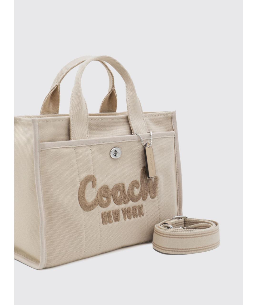 COACH Бежевая сумка тоут, фото 3