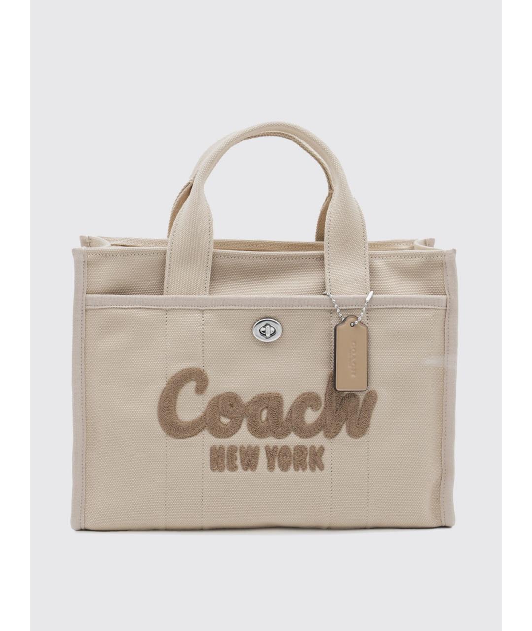 COACH Бежевая сумка тоут, фото 4