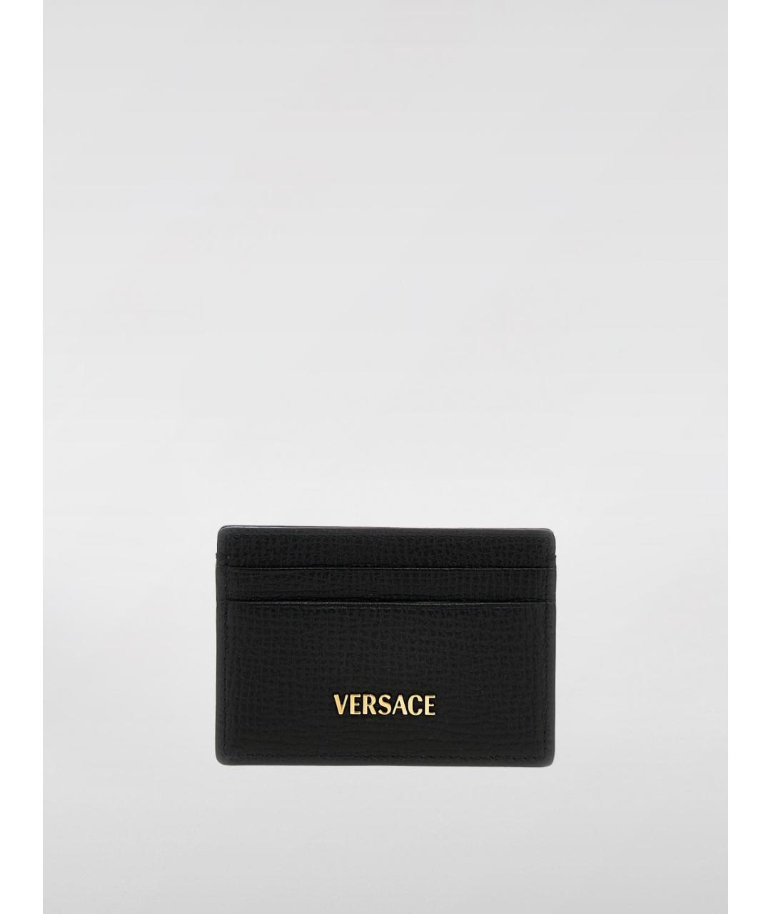 VERSACE Черный кожаный кардхолдер, фото 4
