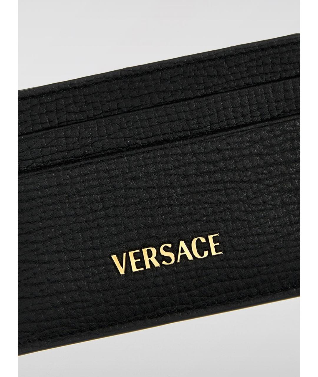 VERSACE Черный кожаный кардхолдер, фото 3