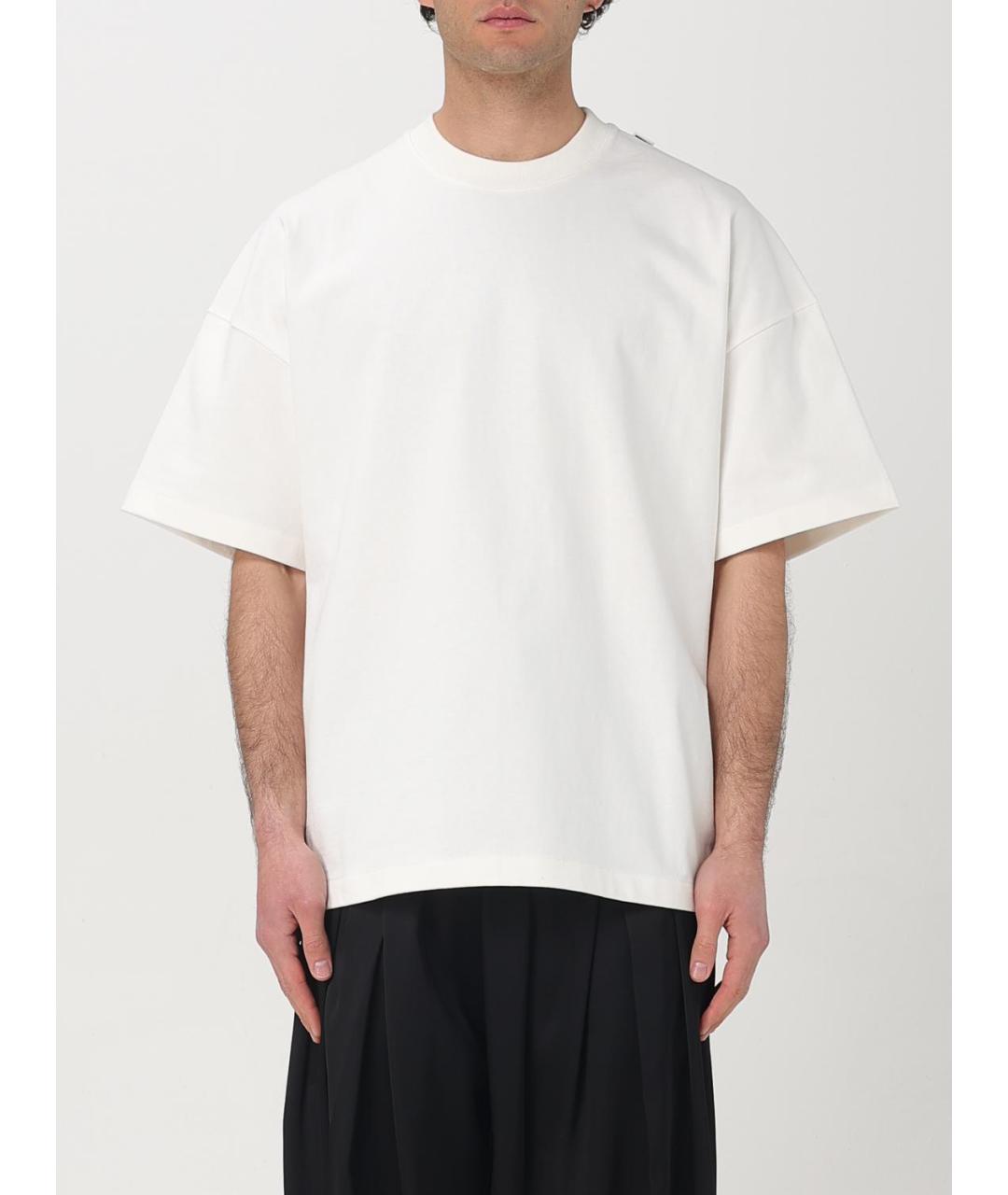JIL SANDER Белая хлопковая футболка, фото 2