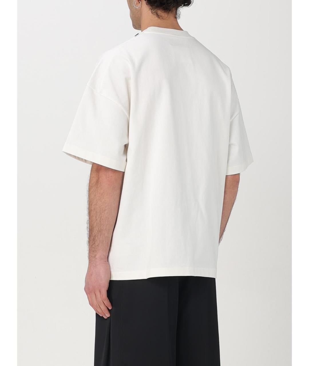 JIL SANDER Белая хлопковая футболка, фото 4