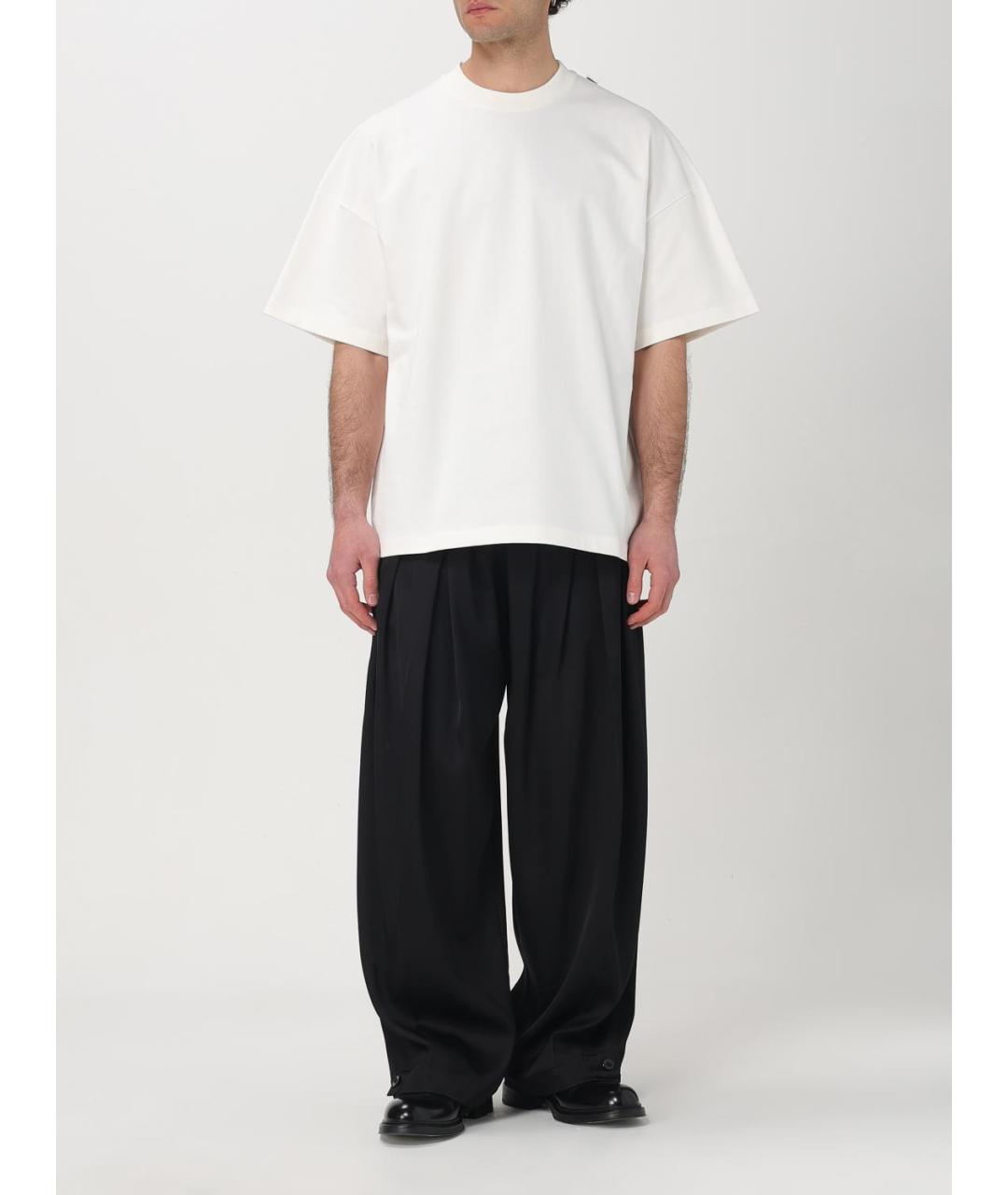 JIL SANDER Белая хлопковая футболка, фото 3