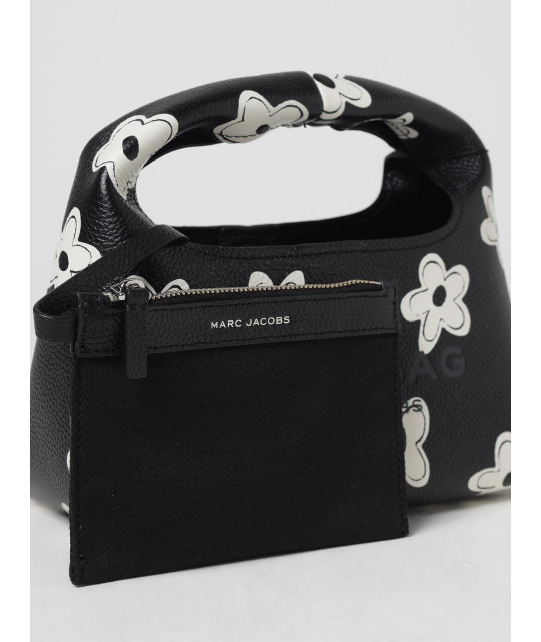 MARC JACOBS Черная кожаная сумка с короткими ручками, фото 3