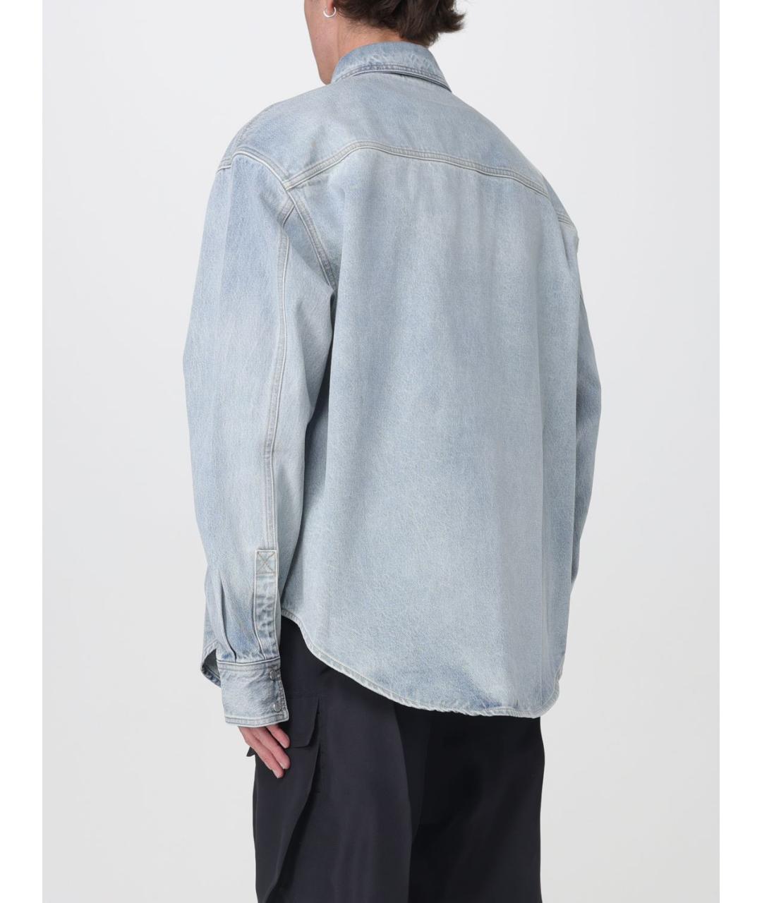 VETEMENTS Синяя хлопковая кэжуал рубашка, фото 4