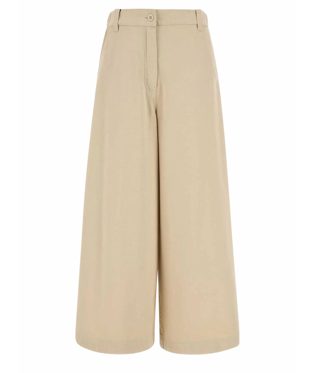 WEEKEND MAX MARA Бежевые брюки широкие, фото 1