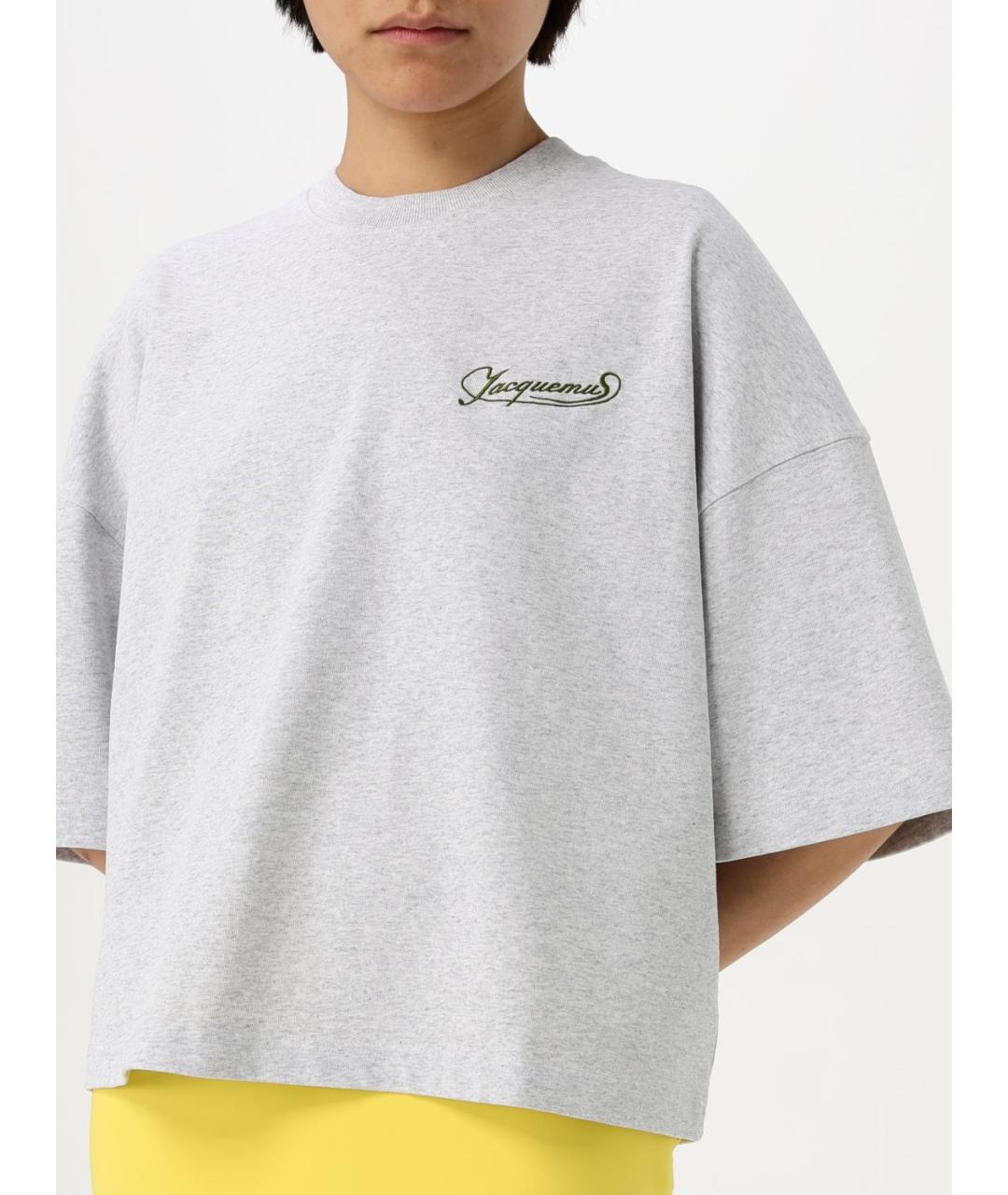 JACQUEMUS Серая футболка, фото 6