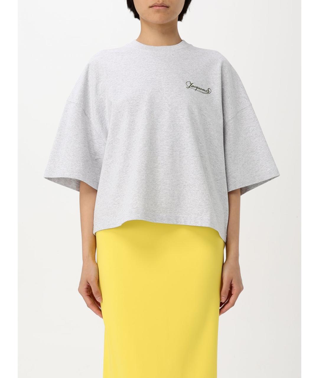 JACQUEMUS Серая футболка, фото 2