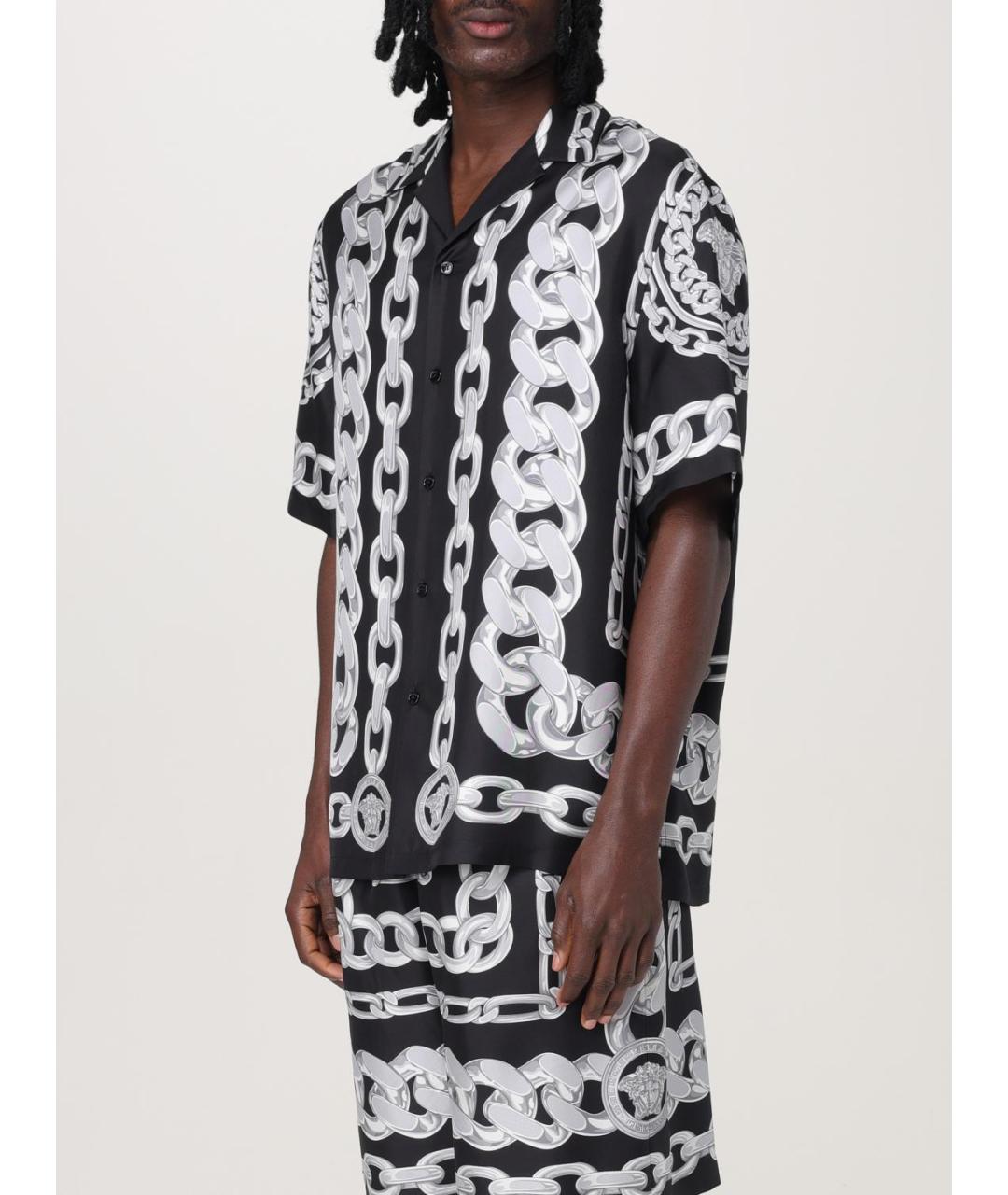 VERSACE Мульти шелковая кэжуал рубашка, фото 5