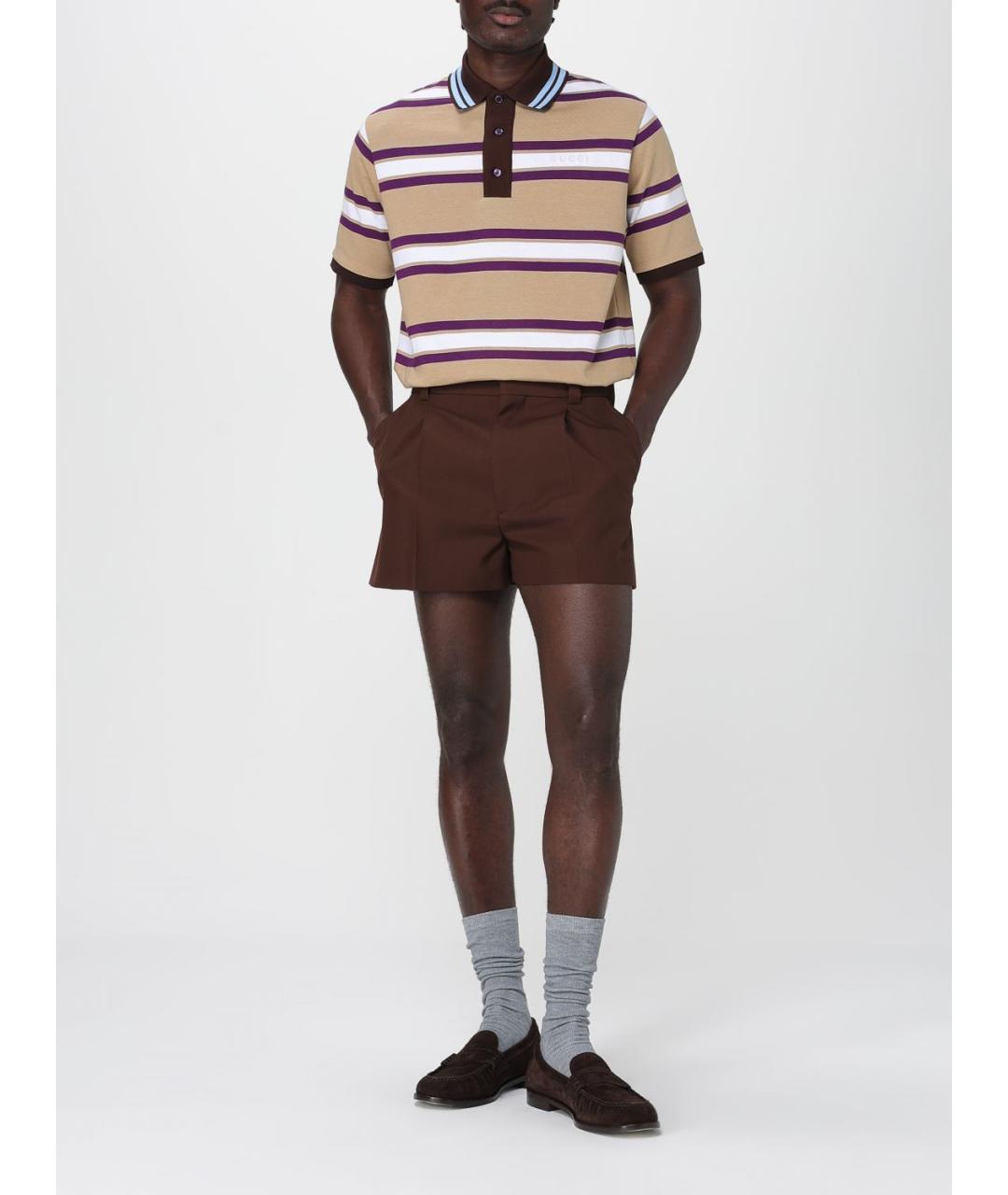 GUCCI Коричневые шорты, фото 3