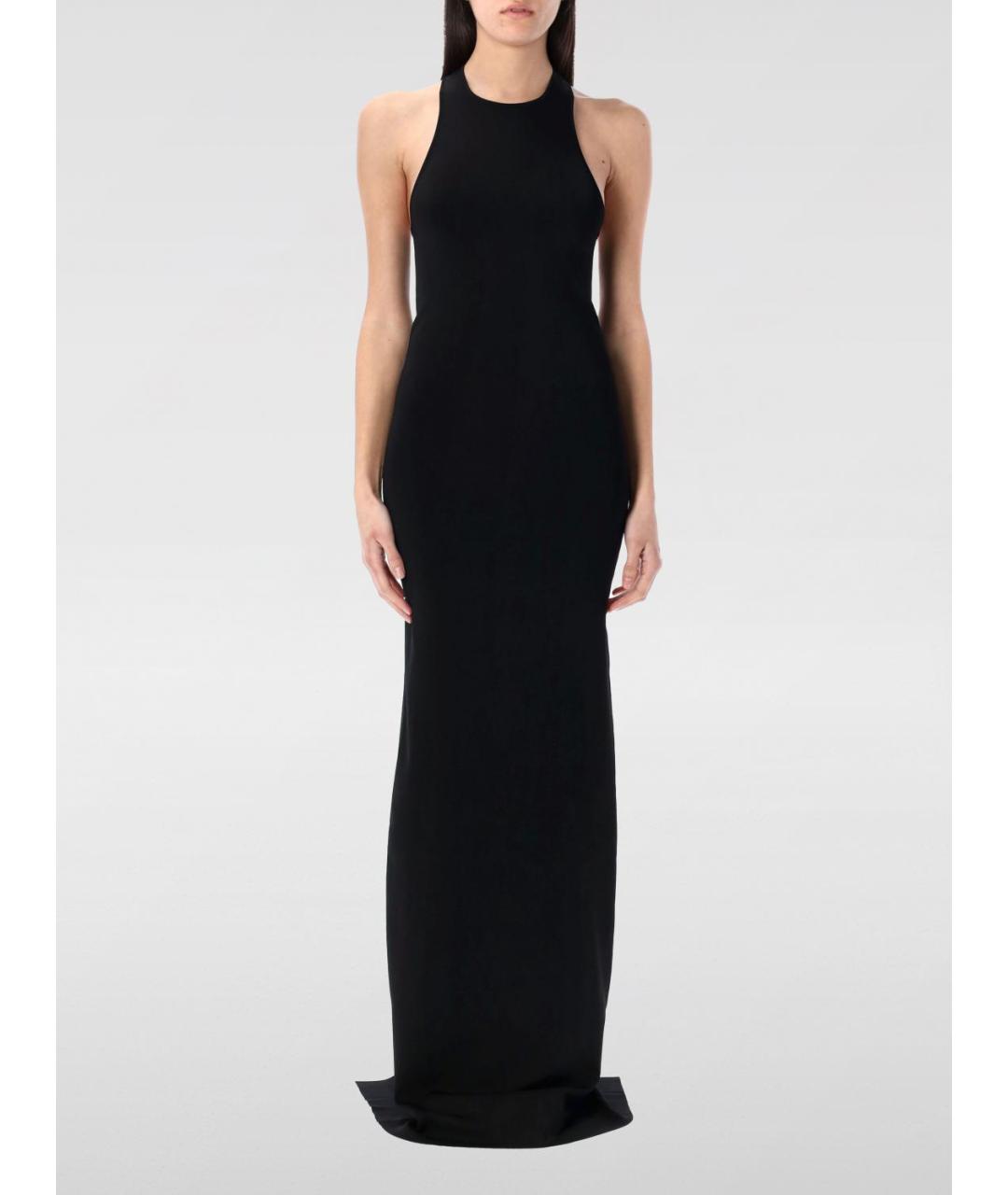 SAINT LAURENT Черное вискозное коктейльное платье, фото 2