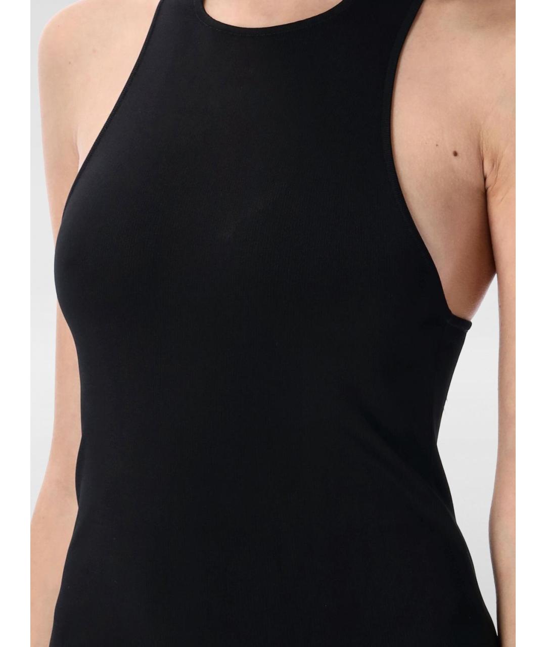 SAINT LAURENT Черное вискозное коктейльное платье, фото 4