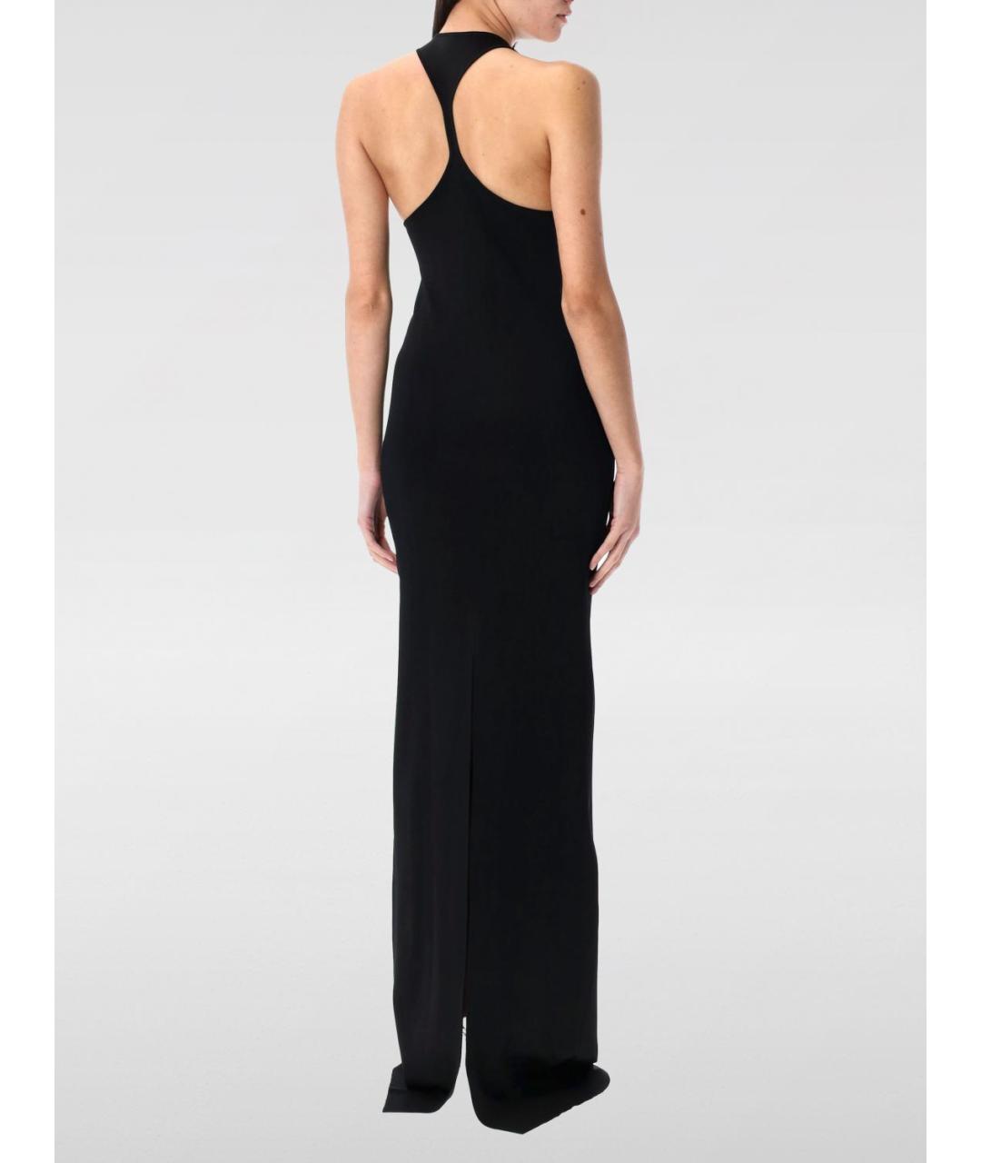 SAINT LAURENT Черное вискозное коктейльное платье, фото 3
