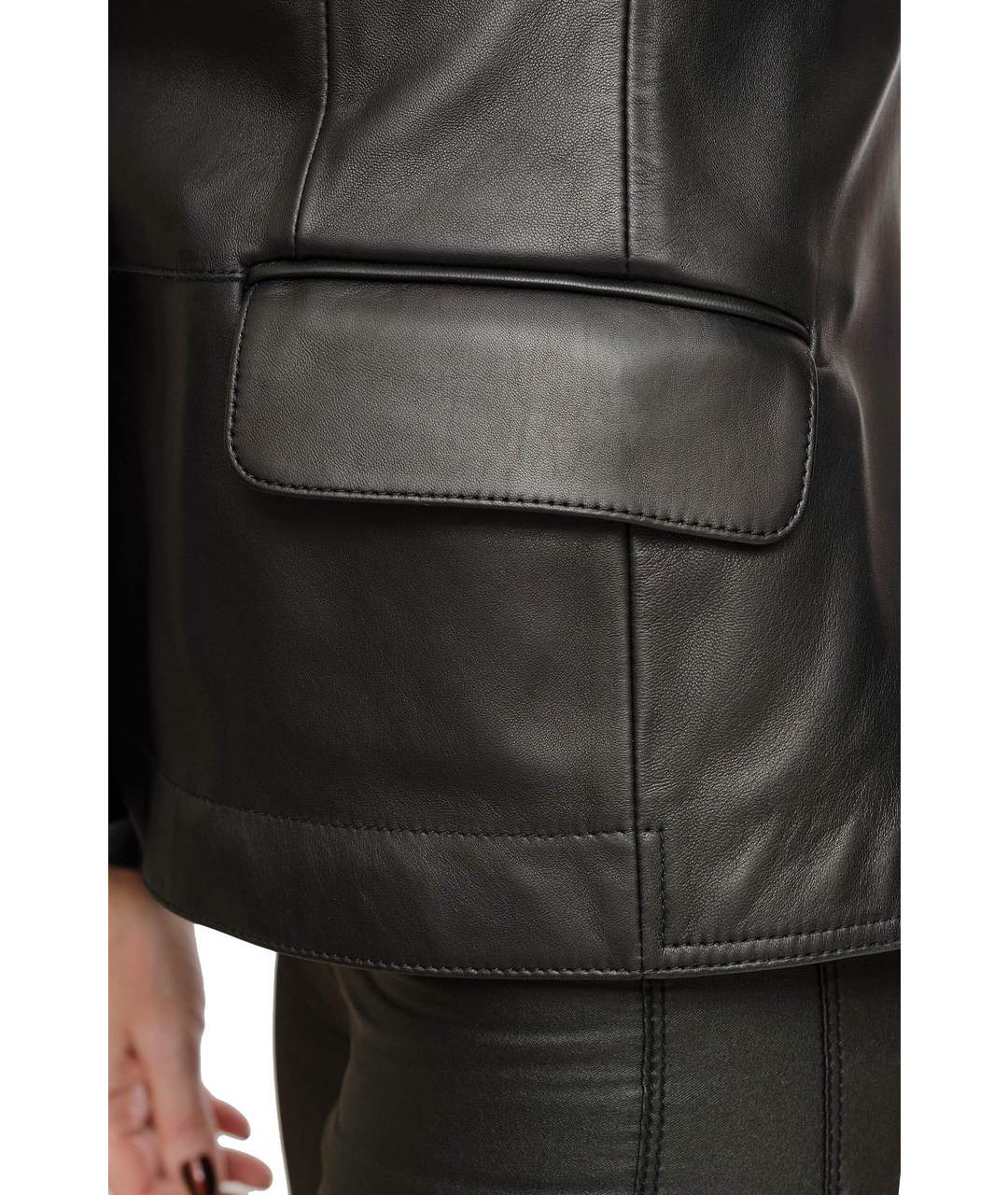 ACNE STUDIOS Черный кожаный жакет/пиджак, фото 4