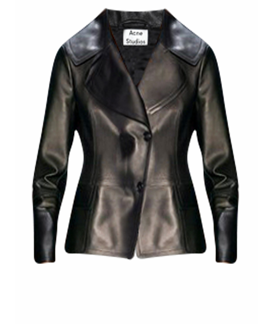 ACNE STUDIOS Черный кожаный жакет/пиджак, фото 1