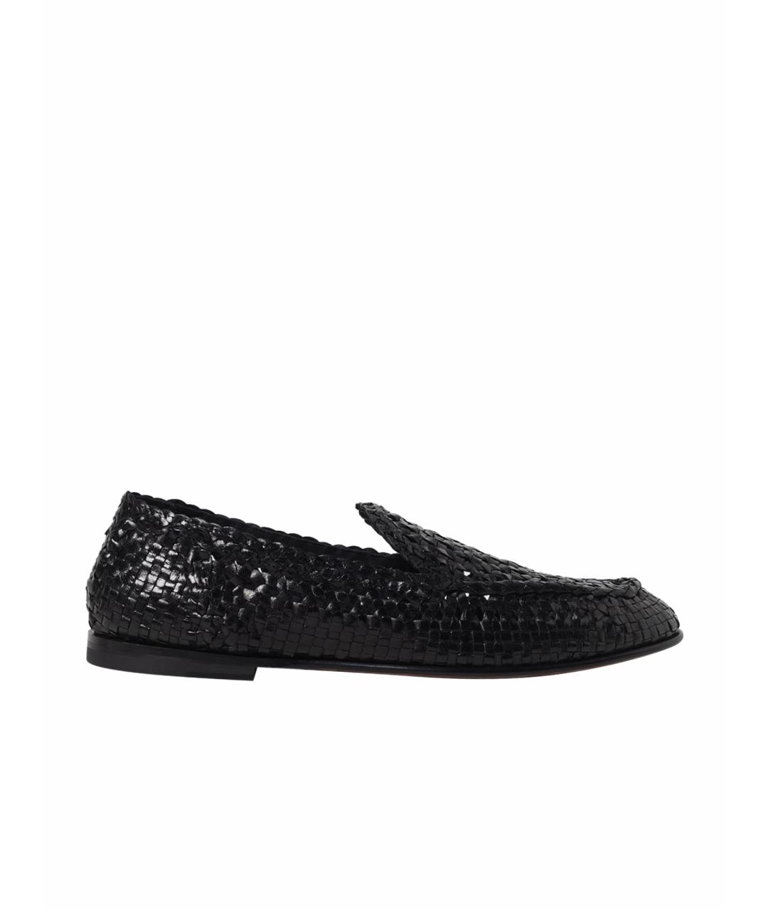 DOLCE&GABBANA Черные лоферы из лакированной кожи, фото 1