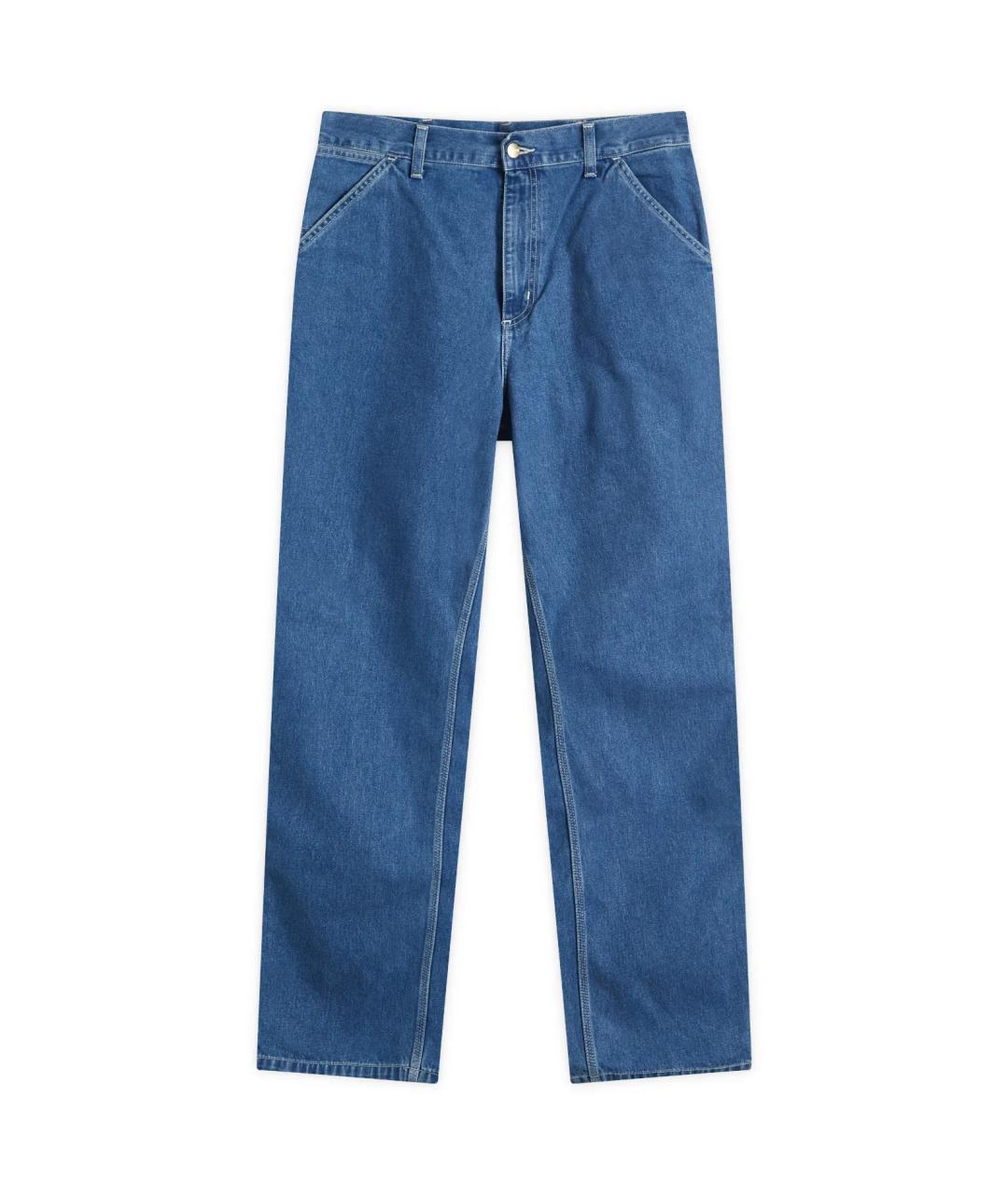 CARHARTT WIP Синие хлопковые прямые джинсы, фото 1