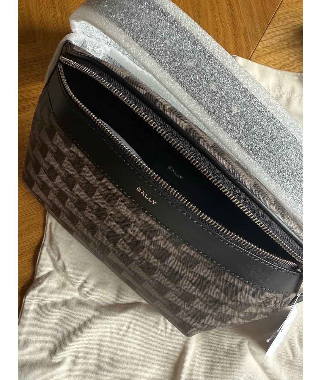 BALLY Коричневая кожаная поясная сумка, фото 3