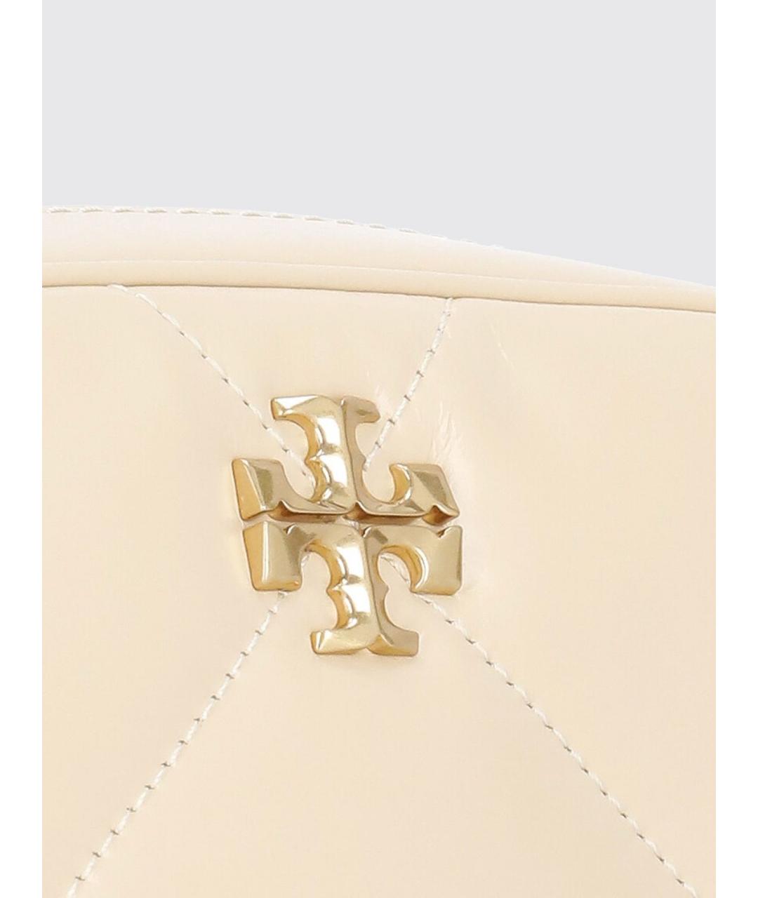 TORY BURCH Бежевая кожаная сумка через плечо, фото 5