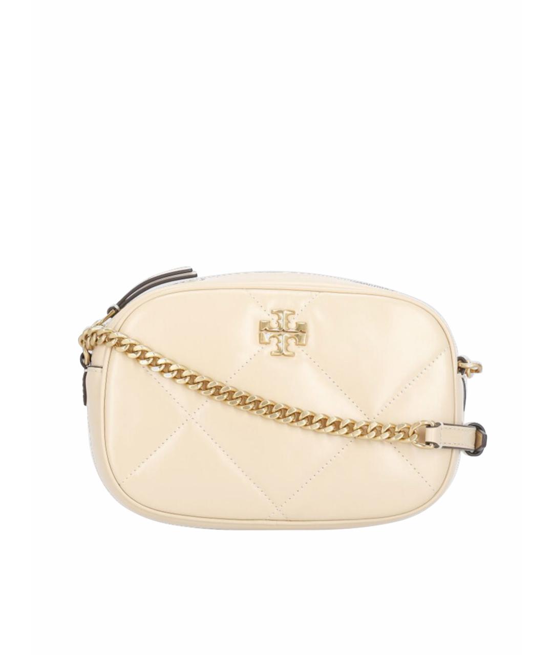 TORY BURCH Бежевая кожаная сумка через плечо, фото 1