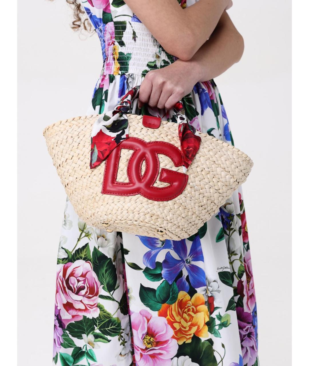 DOLCE&GABBANA Бежевая сумка тоут, фото 2