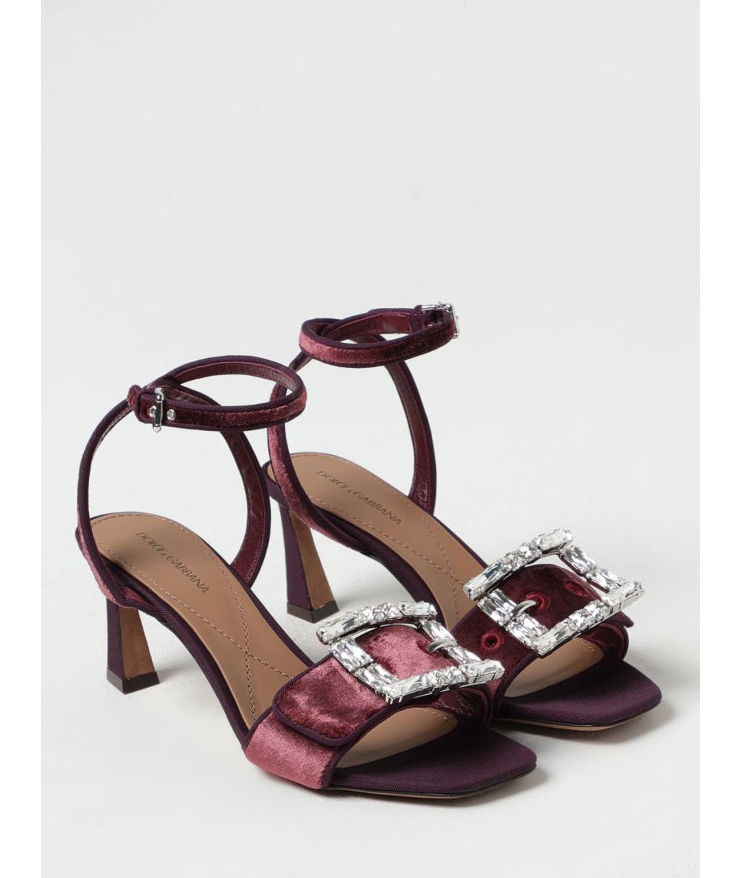 DOLCE&GABBANA Мульти текстильные босоножки, фото 2