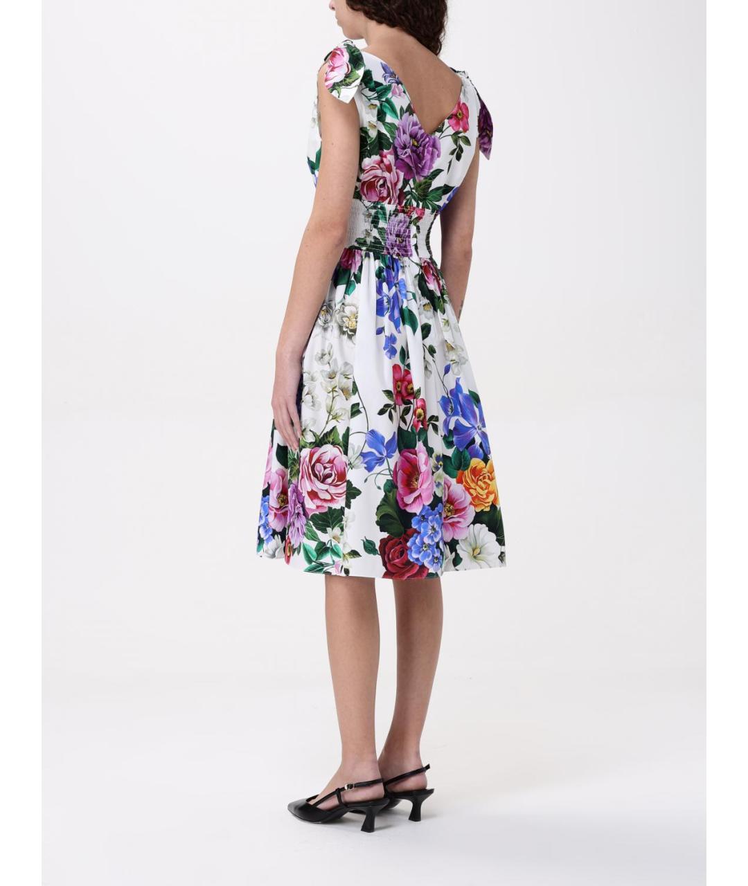 DOLCE&GABBANA Мульти хлопковое повседневное платье, фото 3