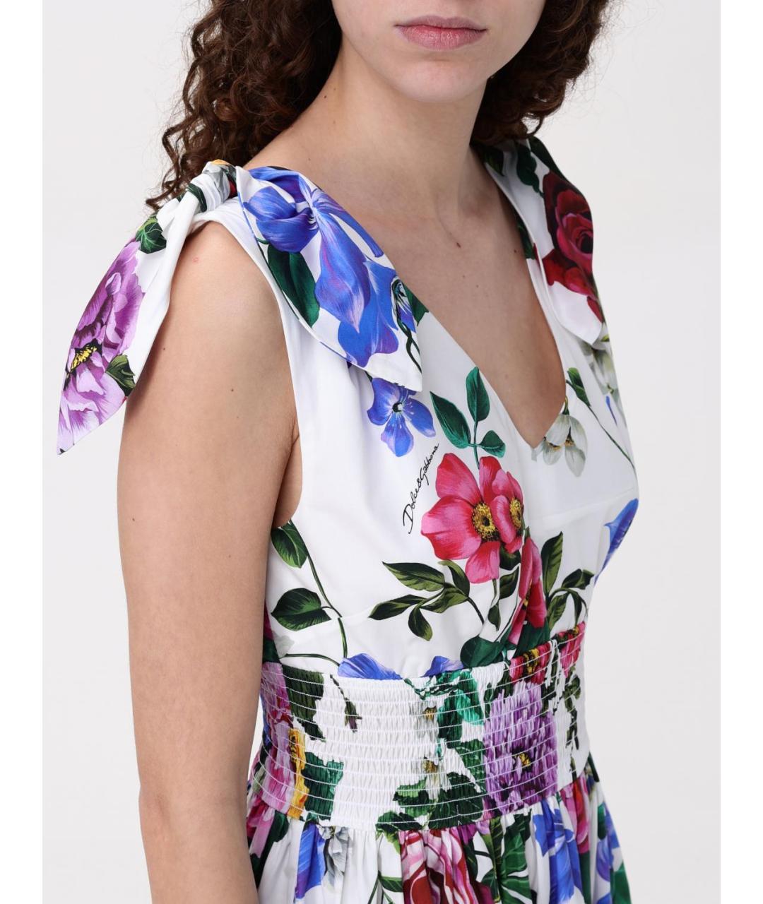 DOLCE&GABBANA Мульти хлопковое повседневное платье, фото 5