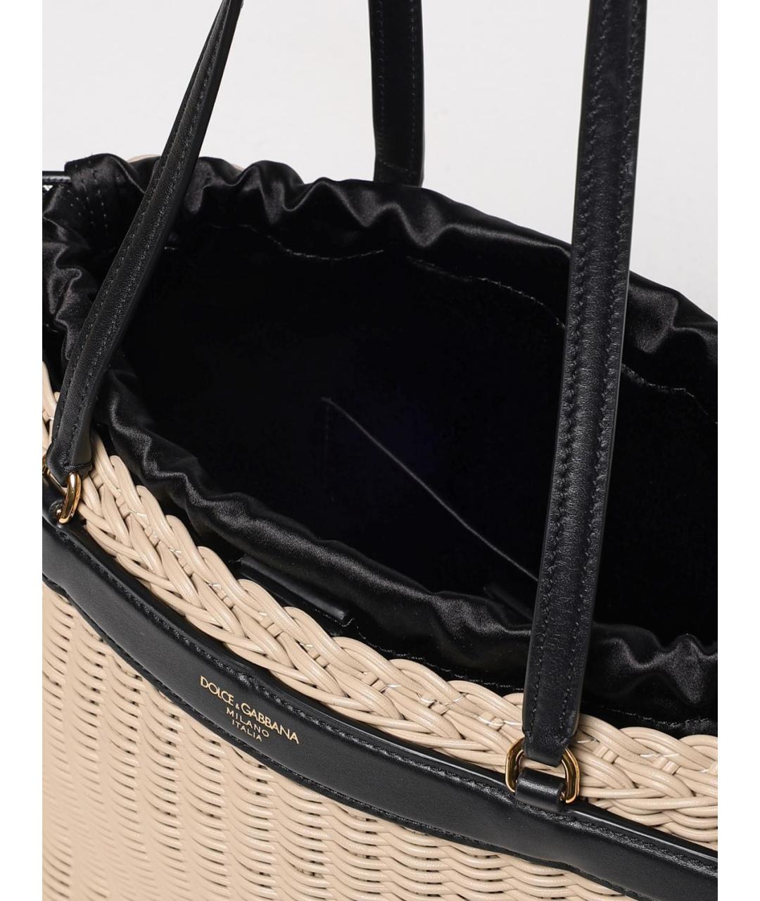 DOLCE&GABBANA Бежевая сумка тоут, фото 5