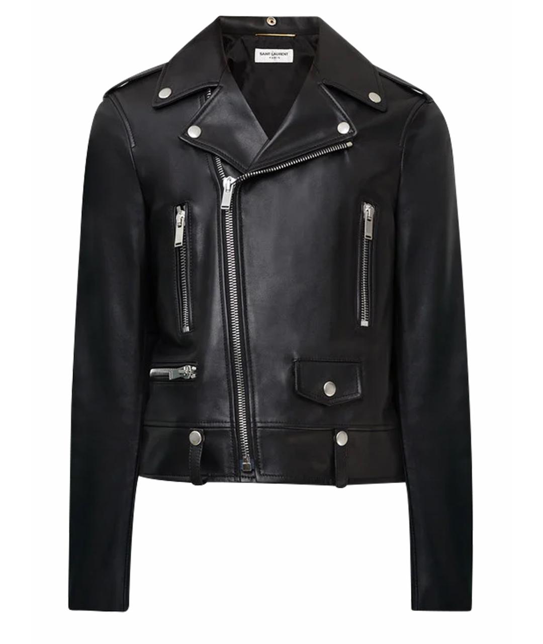 SAINT LAURENT Черная кожаная куртка, фото 1