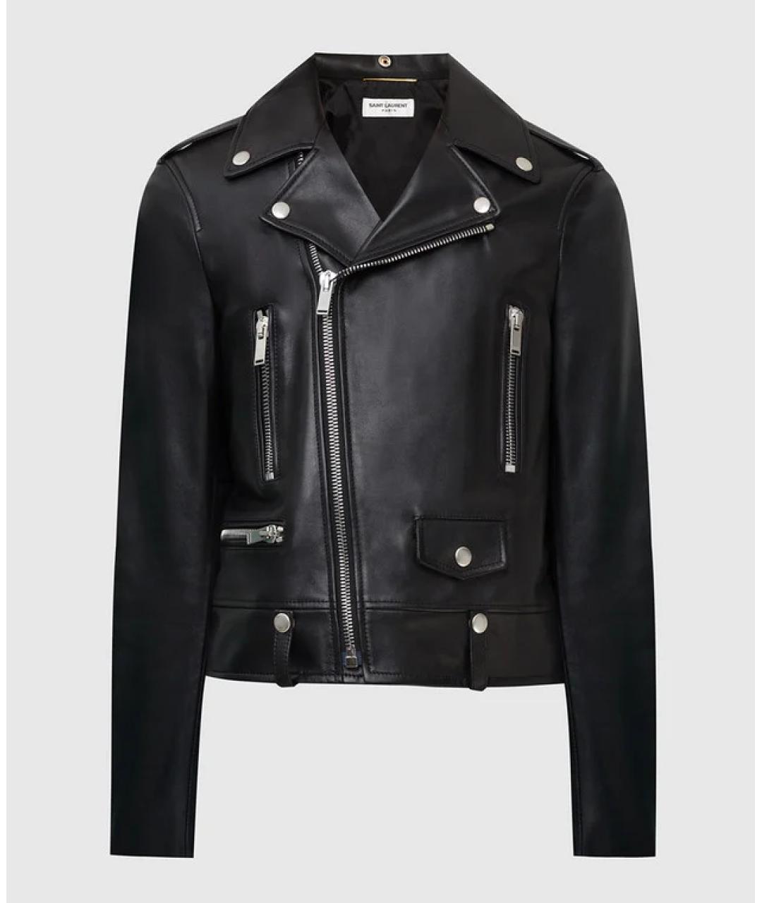 SAINT LAURENT Черная кожаная куртка, фото 7