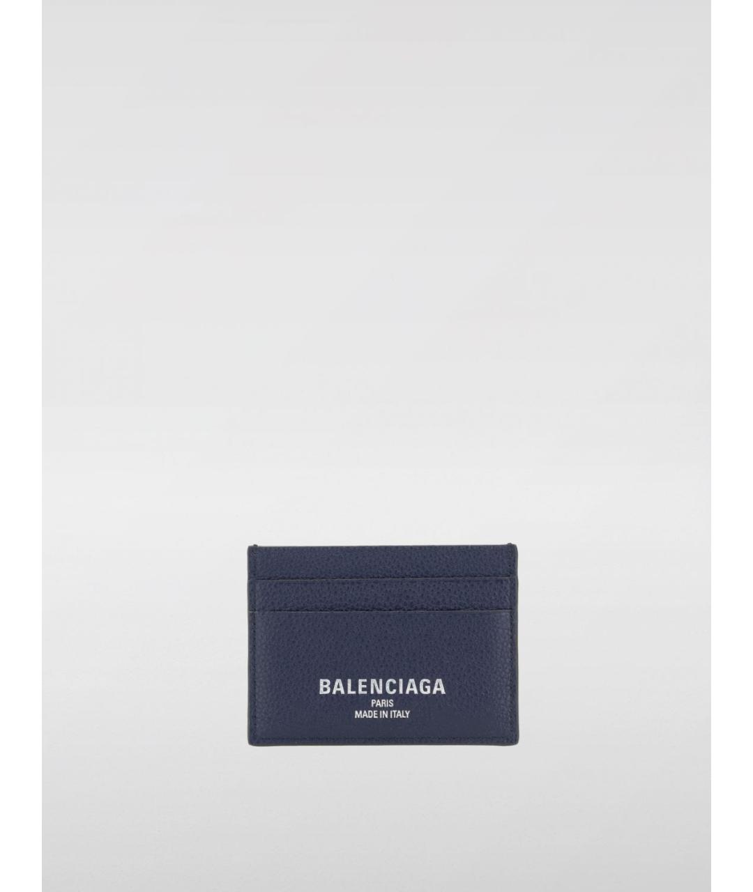 BALENCIAGA Синий кожаный кардхолдер, фото 3
