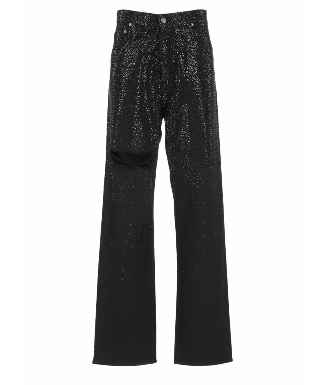 GOLDEN GOOSE DELUXE BRAND Черные хлопковые прямые джинсы, фото 1