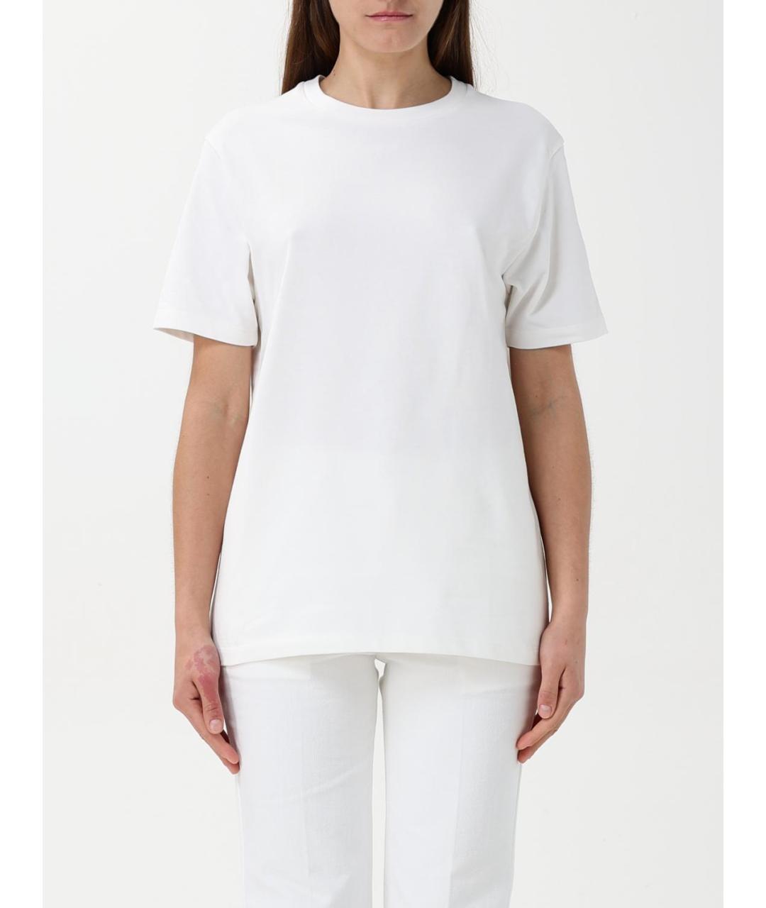 JIL SANDER Белая хлопковая футболка, фото 2
