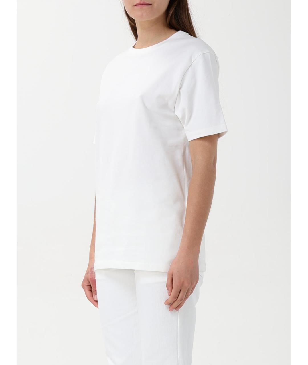 JIL SANDER Белая хлопковая футболка, фото 5