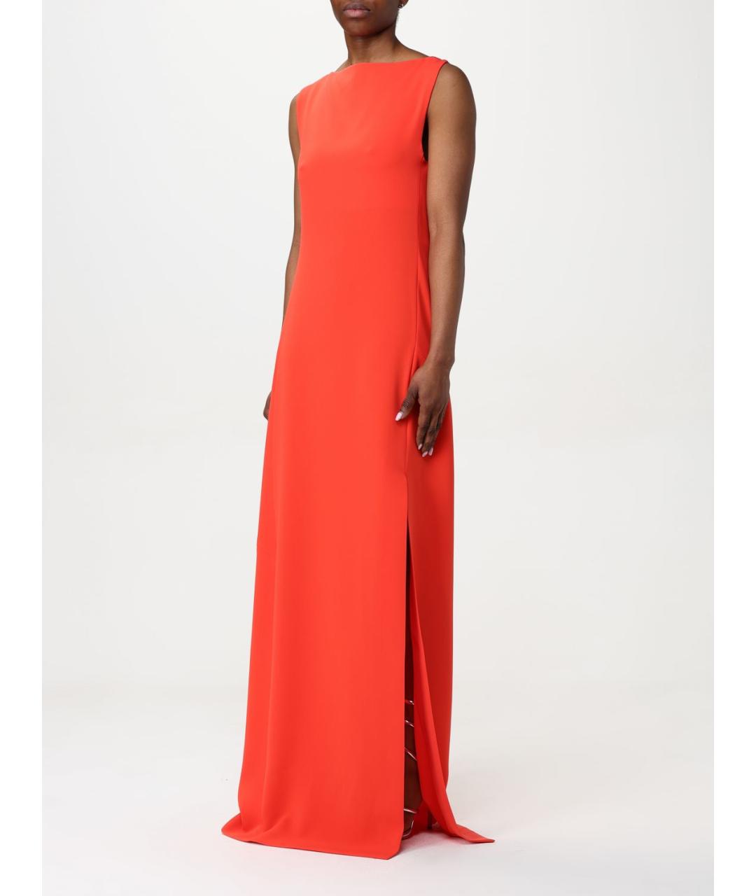 MAX MARA Красное ацетатное платье, фото 4