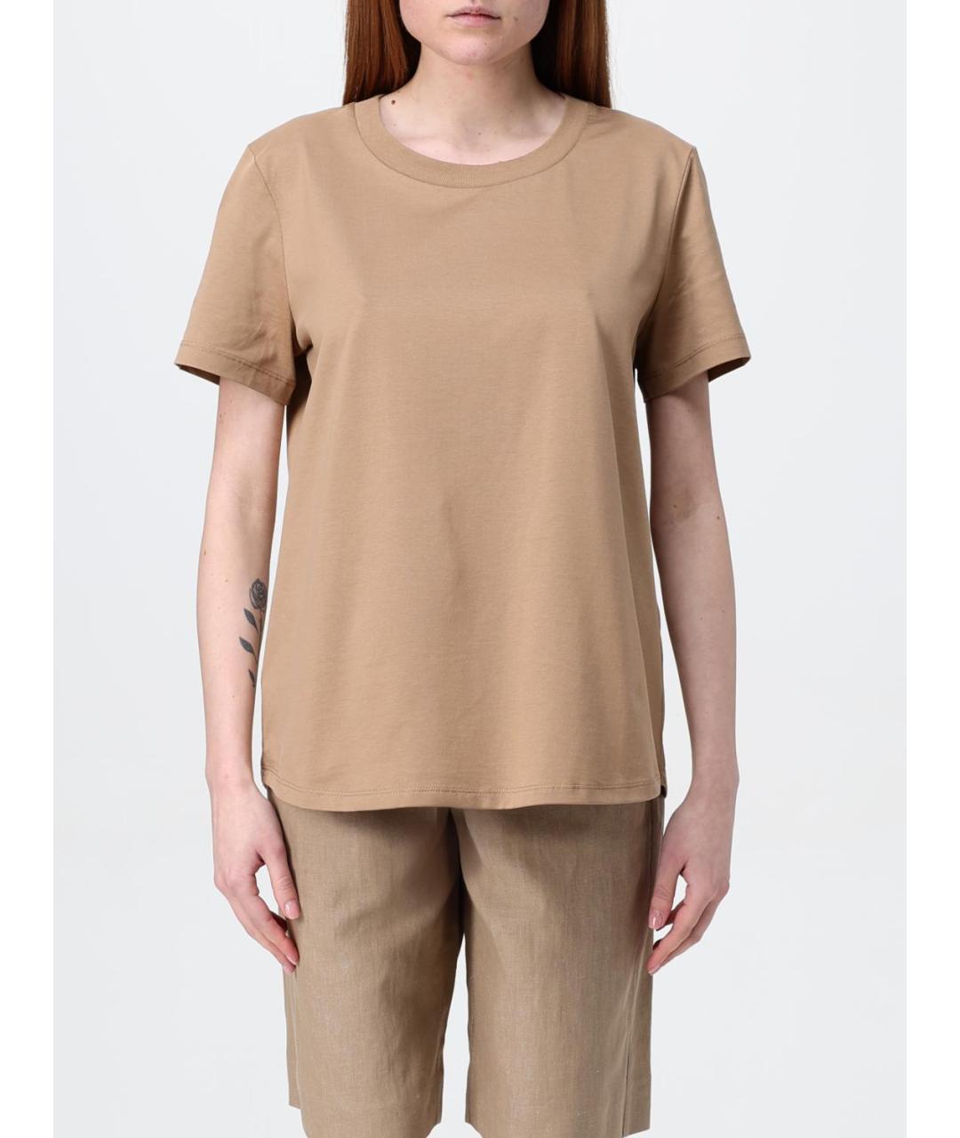 'S MAX MARA Коричневая футболка, фото 2