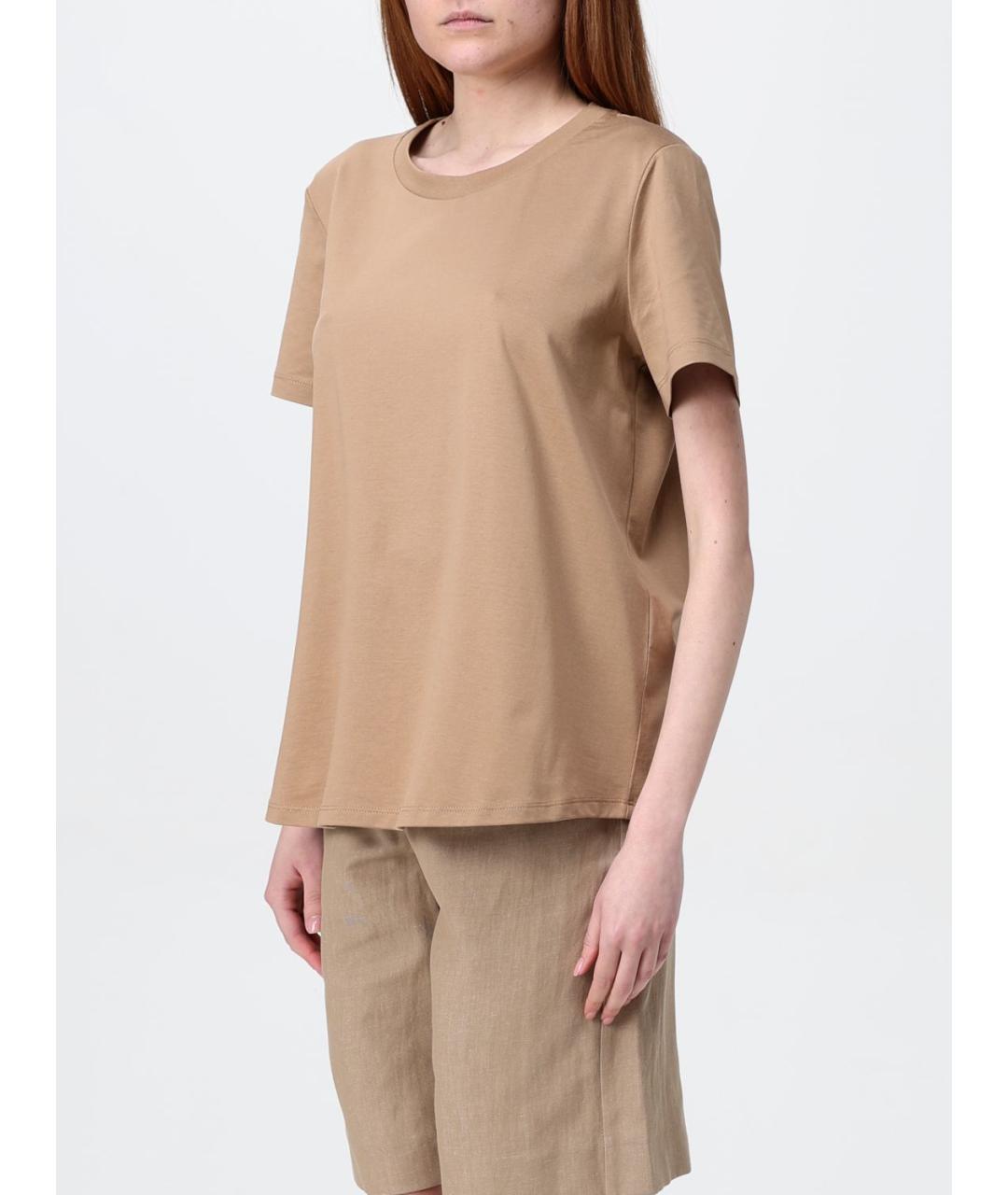 'S MAX MARA Коричневая футболка, фото 5