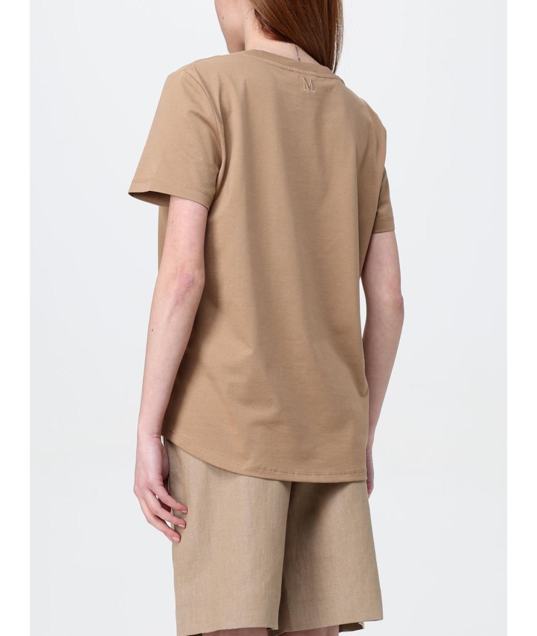 'S MAX MARA Коричневая футболка, фото 4