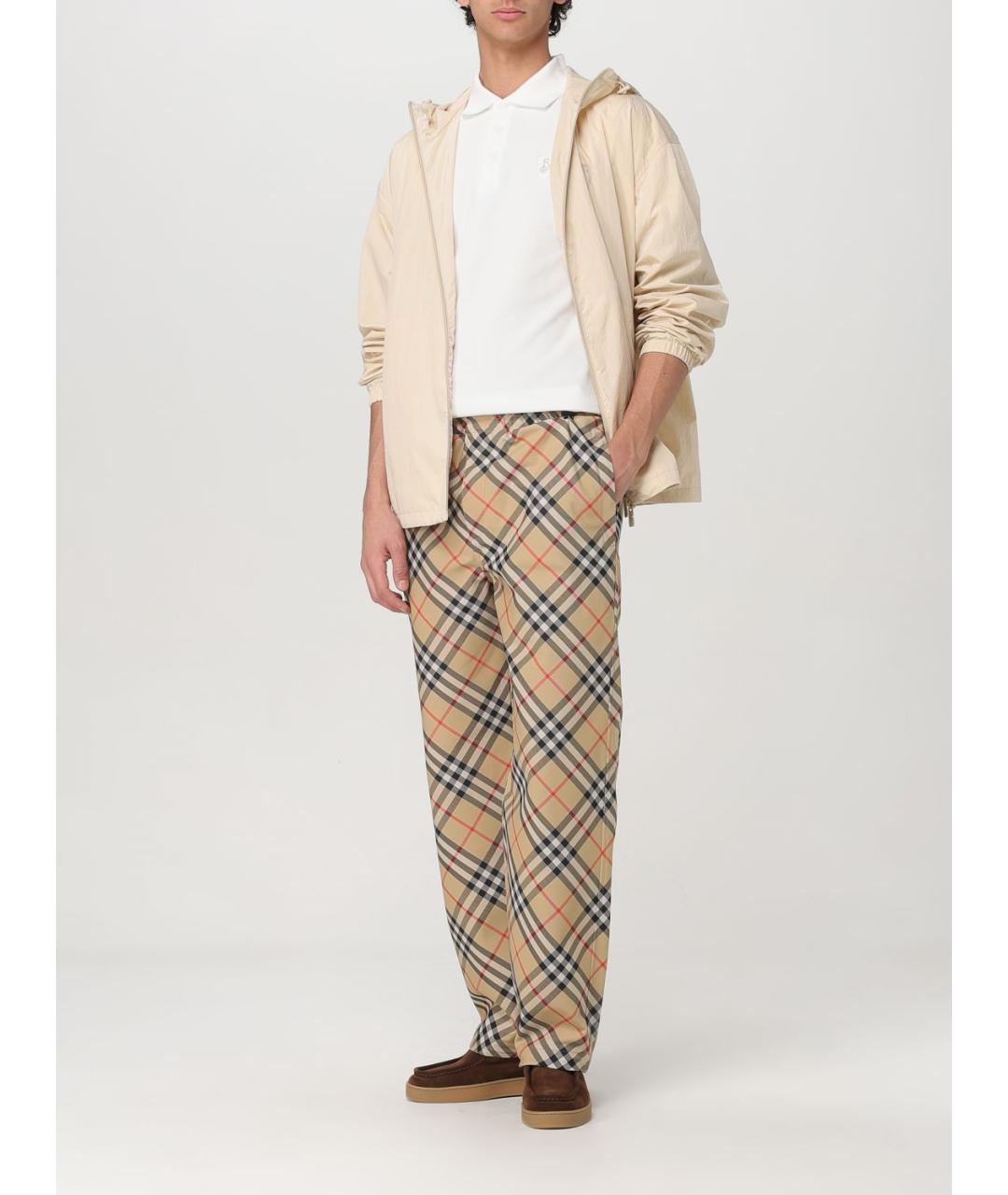 BURBERRY Бежевые повседневные брюки, фото 3