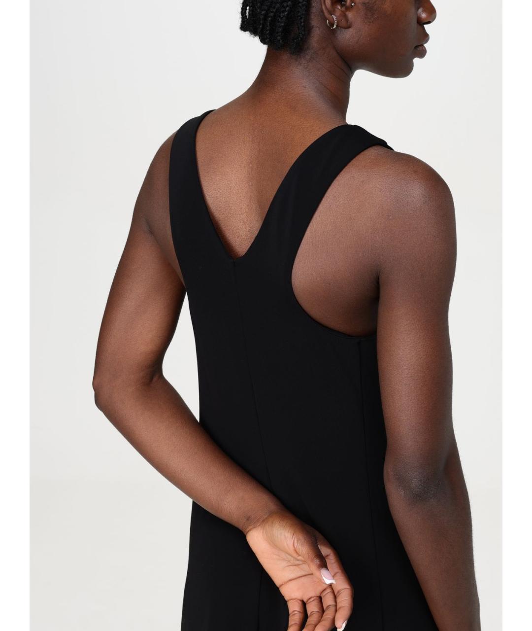 MAX MARA Черное вискозное повседневное платье, фото 5