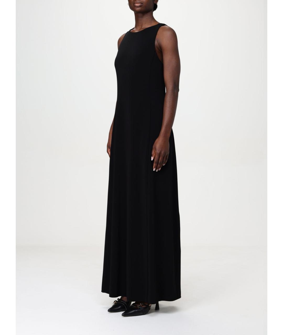 MAX MARA Черное вискозное повседневное платье, фото 4